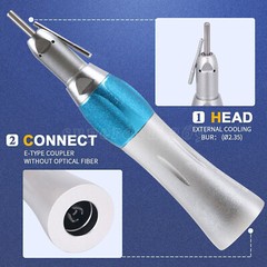 Dental Surgical Straight Handpiece 1:1 NoseCone With External Nozzle Pipe