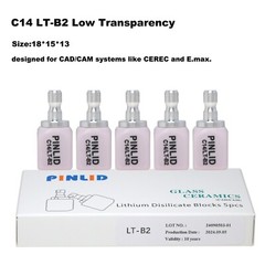 US C14 HT/LT Glass Ceramic Blocks Lithium Disilicate CAD/CAM Cerec Block 5Pcs