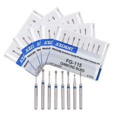 10PCS/Kit Dental Diamond Burs Kit FG101-FG117 fit Handpiece AZDENT