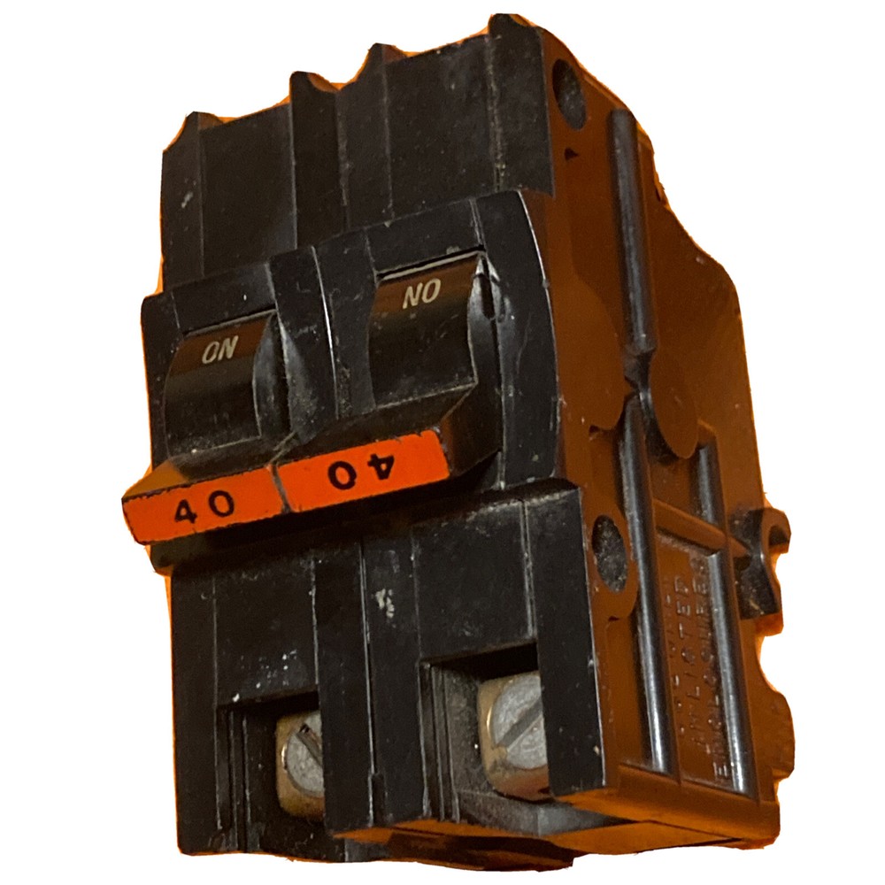 NA240 FPE Federal Pacific 40 Amp 2 Pole Stab-Lok Thick Wide Red Handle