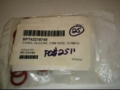USA SEALING ZUSAS3X15 SILICONEO-RING, 3mm x 15mm, PACKAGE OF 25, NIB
