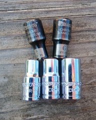 5 Pittsburgh 1/4″ Drive Sockets 6 Point 5mm 6mm 6mm 7mm 9mm