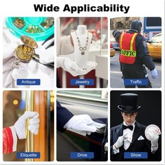 3 Pairs White Cotton Gloves For Dry Hands Sleeping Premium Cotton Gloves