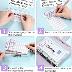 Budget Binder with Money Saving Challenge, Money Saving Binder with Cash Envelop