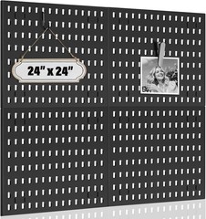 4 Pack Pegboard Panels Wall Organizer Pegboards Peg Board Brackets for Office
