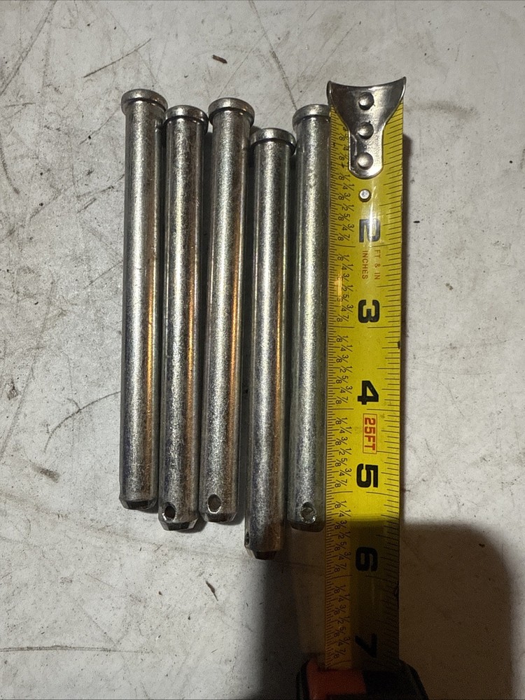 1/2 x 5″ Inch Clevis Pins Low Carbon Steel Zinc-Plated Cotterless – 5 Pack Qty