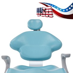 Dental Unit Chair Ergonomic DC Motor Computer Controlled Hard Leather with Stool
