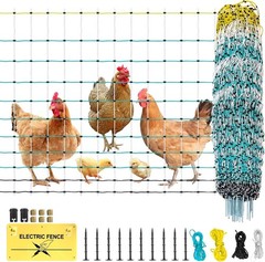 Portable Electric Poultry Netting Fence 47.5″H x 168′ L Livestock Nets Mesh