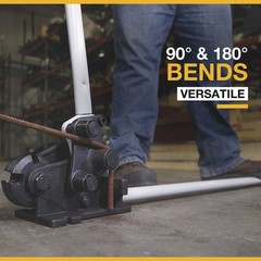 Klutch Rebar Cutter and Bender, 0.625in. Max. Capacity, 90° and 180° Bends,