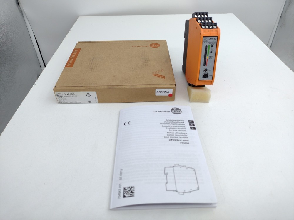 *** IFM Efector SN0150 VS3000/85-265VAC 90-240VAC Flow Sensor Control Monitor