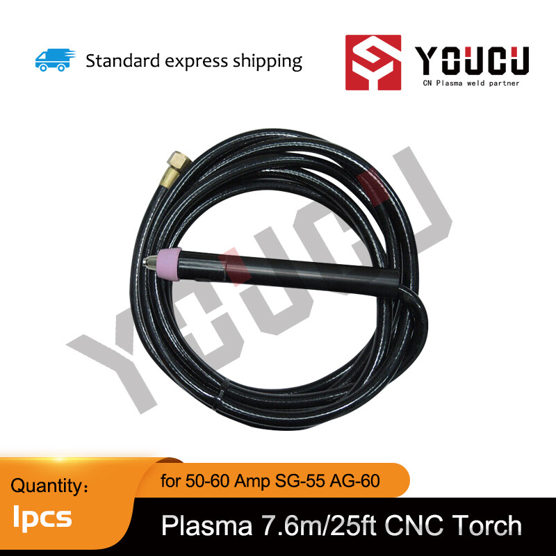 SG-55A 7.6M 25ft High Frequency Pilot Arc AIR Plasma Straight CNC Torch