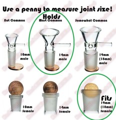 3″ 3.5″ 4″ 4.5″ 19mm / 18mm to 14mm Glass Downstem 5-Arm Tree Barrel Tube 15-Cut