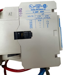 Eaton A10ANO Motor Starter NEMA Size 00, Coil 120V 60Hz, 110V 50Hz *Please Read*