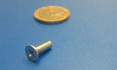 Zinc Plated Steel Flat Head Phillips Machine Screw M4 x 0.7 x 12 mm, 300 pcs