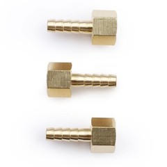 U.S. Solid 3pcs Brass Hose Fitting Pipe Adapter 1/4″ Barb To 1/8″ NPT Female