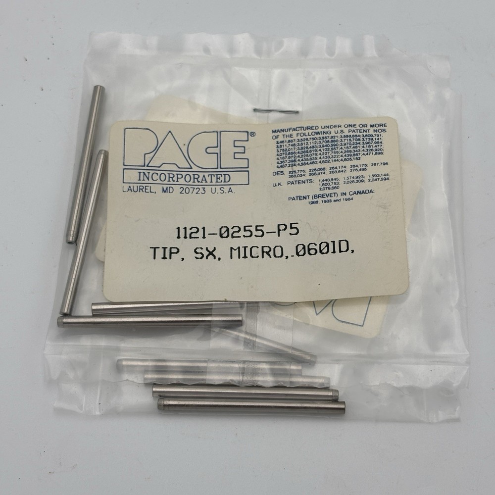 NEW 5 Pack Pace Incorporated Soldering Tips 1121-0255-P5 QTY SX, Micro, 0601D