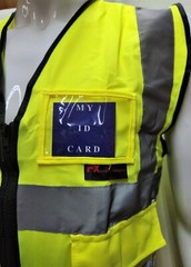 Hi Visibility Reflective Yellow Safety Vest with ID POCKET (Small to 2XL)