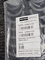 (QTY10)AMPHENOL SINE SYSTEMS AHDPBS-010-2405 Size 24 Backshell,Conduit snap over