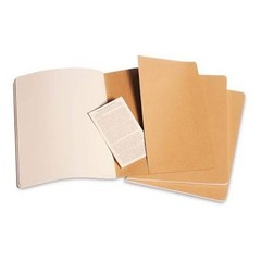36 Moleskine Cahier Journals 9-3/4″ x 7-1/2″, Ruled, Kraft, 6 Sets of 6 =36