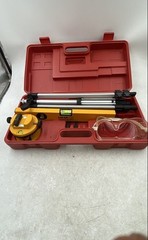 Grip 16-Inch Tripod Leveling Tool Laser Level Kit With Red Carrying Case