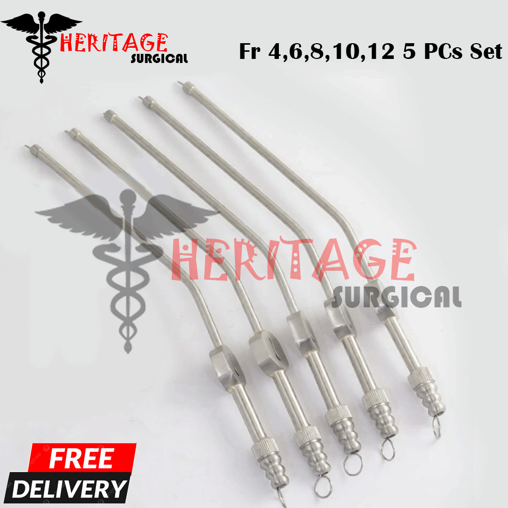 Fukushima Teardrop suction Ball tip traumatic brain Fr 4,6,8,10,12 5 PCs Set C-T