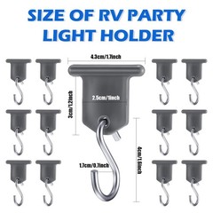 14 Pack RV Awning Hooks Hangers S Shaped Hooks for Lights Camping Tent