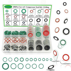 195 PCS AC Seal Kit O-Ring Gasket Assortment Automotive Air Conditioning R134a