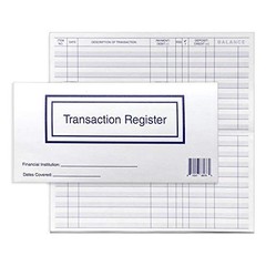 Checkbook Registers for Personal Checkbook, Transactions Ledgers, Pack of 10,…