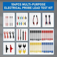 104PCS Automotive Multimeter Test Lead Kit Electrical Test Leads Auto Diagnostic