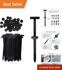 100 Pcs Nylon Universal Cable Tie Buckle for Car – Self-Locking and Easy Inst…