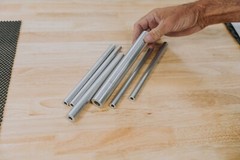 Mild Steel Spacer-Tubing- 3/8″ OD x 1/4″ ID x 8″ Long–Fits M6 or 1/4″ Bolts