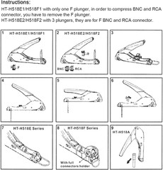 Coaxial Compression Tool Kit Coax Cable Crimper Wire Stripper with F RG6 RG59 Co