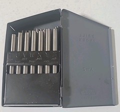 HUOT Decimal Blank Drill/Punch Alphabet Index A-Z .234 To .413 26 Piece Set USA