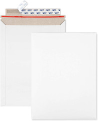 Valbox 9X11.5 Self Seal Photo Document Mailers 25 Pack Stay Flat White Cardboard