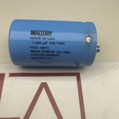 Mallory CGS102T450W4C 1000uF 450V Screw Capacitor USED