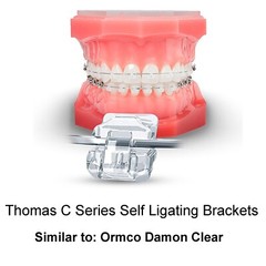 Dental Brackets Orthodontic Self Ligating Braces Metal Ceramic Roth MBT 022 345