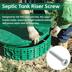 50Pcs Sheet Metal Screw, Septic Tank Riser Screw for Tuf-Tite Risers and Lids…