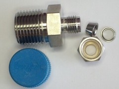 1- Swagelok Stainless Steel Connector Fitting, 1/4″ Tube x 1/2″ MNPT, SS-400-1-8