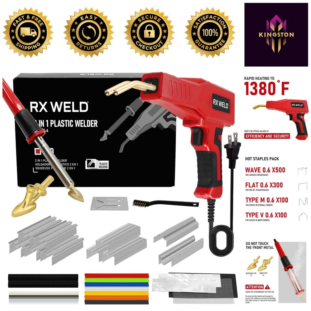 2-in-1 Plastic Welder & Hot Stapler Kit – Efficient Repairs for Bumpers & Toys