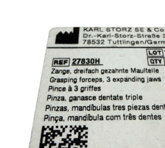 Karl Storz 27830H Grasping Forceps 5 Fr x 36 cm Triple Jaw Rigid U-Spring Handle