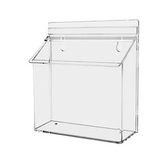 7.5″W x 5.5″H Outdoor Postcard Holder Wall Brochure Box with Lid