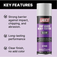 LAUCO Heavy Texture Chip Guard Clear Aerosol Spray Can – 14oz Durable Acrylic