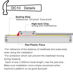 3 Axis DRO Bridgeport Milling Machine 9X42 Table ,9X49 Table Linear Scale Glass