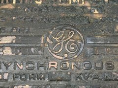 Vtg GE GENERAL ELECTRIC COMPENSATOR METAL ID PLATE TAG SCHENECTADY NEW YORK USA