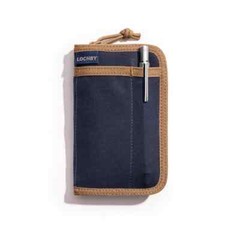 LOCHBY Pocket Journal Navy/Cream Notebook Cover | Water Resistant Waxed Canvas