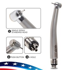 10 Dental Standard Air Turbine High Speed Push Button cartridge Handpiece 4Hole
