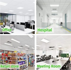 10PC 2×4 LED Flat Panel Light Fixture 5000K Daylight White Color 75W,110-277V AC