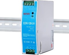 EDR-120-24 Industrial DIN Rail Power Supply – 120W 24V DC, 5A with Protection