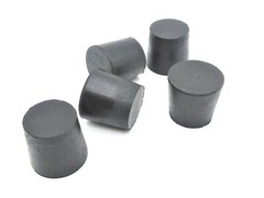 1″ Solid Black Rubber Stoppers Tapered Plug Rubber Cork Fits 1″ ID