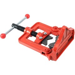 2 Pieces Heavy Duty Pipe Vise 3/5-2in Forged Bench Yoke Pipe Clamp Cutting Tool